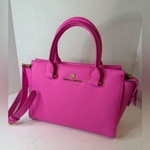 Vince Camuto Thea Small Satchel Crossbody Shocking Pink